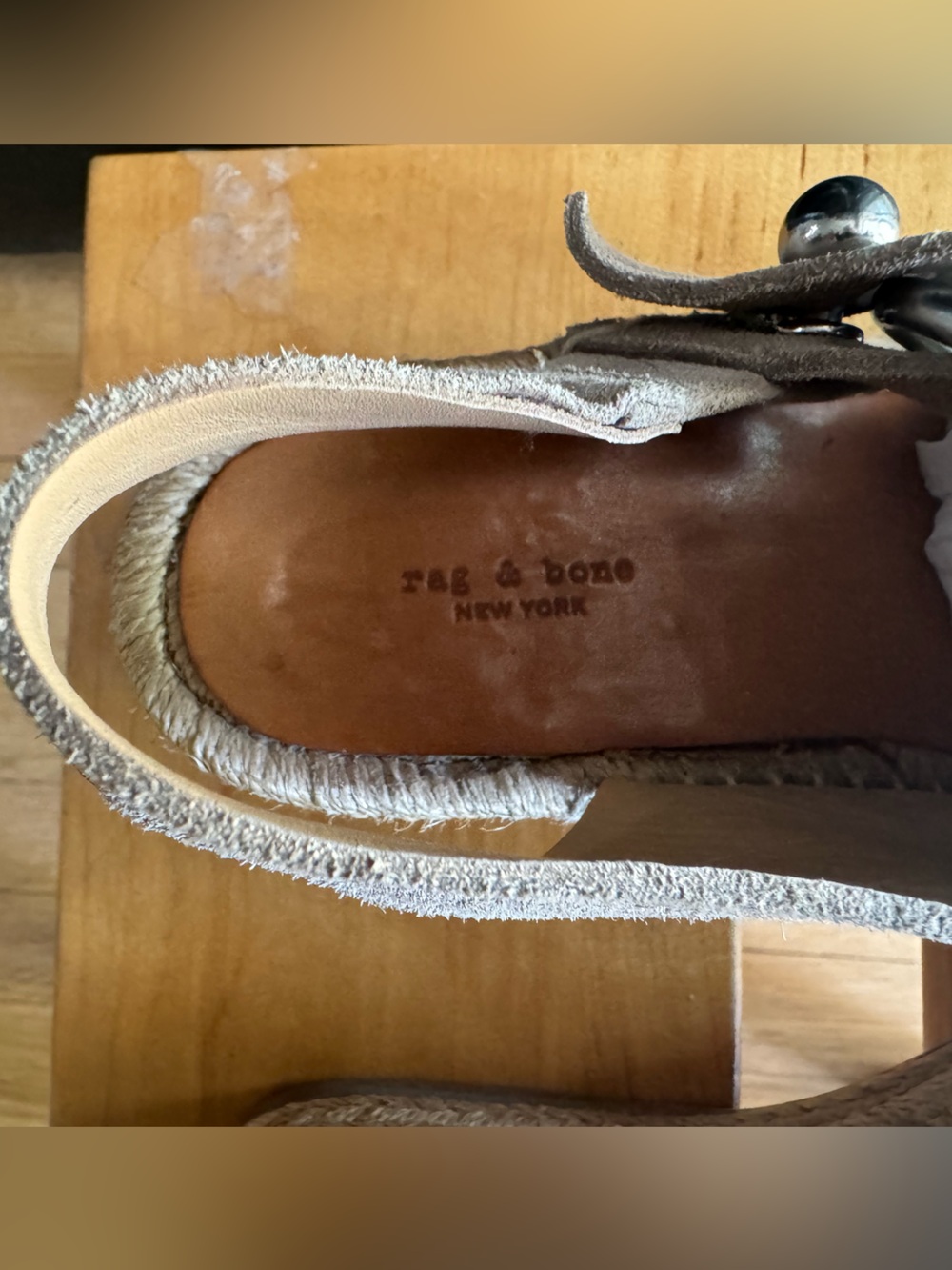 Rag & Bone Women's Arc Suede Espadrille Slingback Sandals - Size EU 37 - Picture 2 of 12